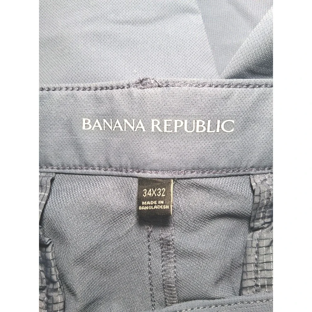 Banana Republic Mens Pants 34x32 Blue Slim Fit Straight Leg Chino Golf Trousers